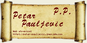 Petar Pauljević vizit kartica